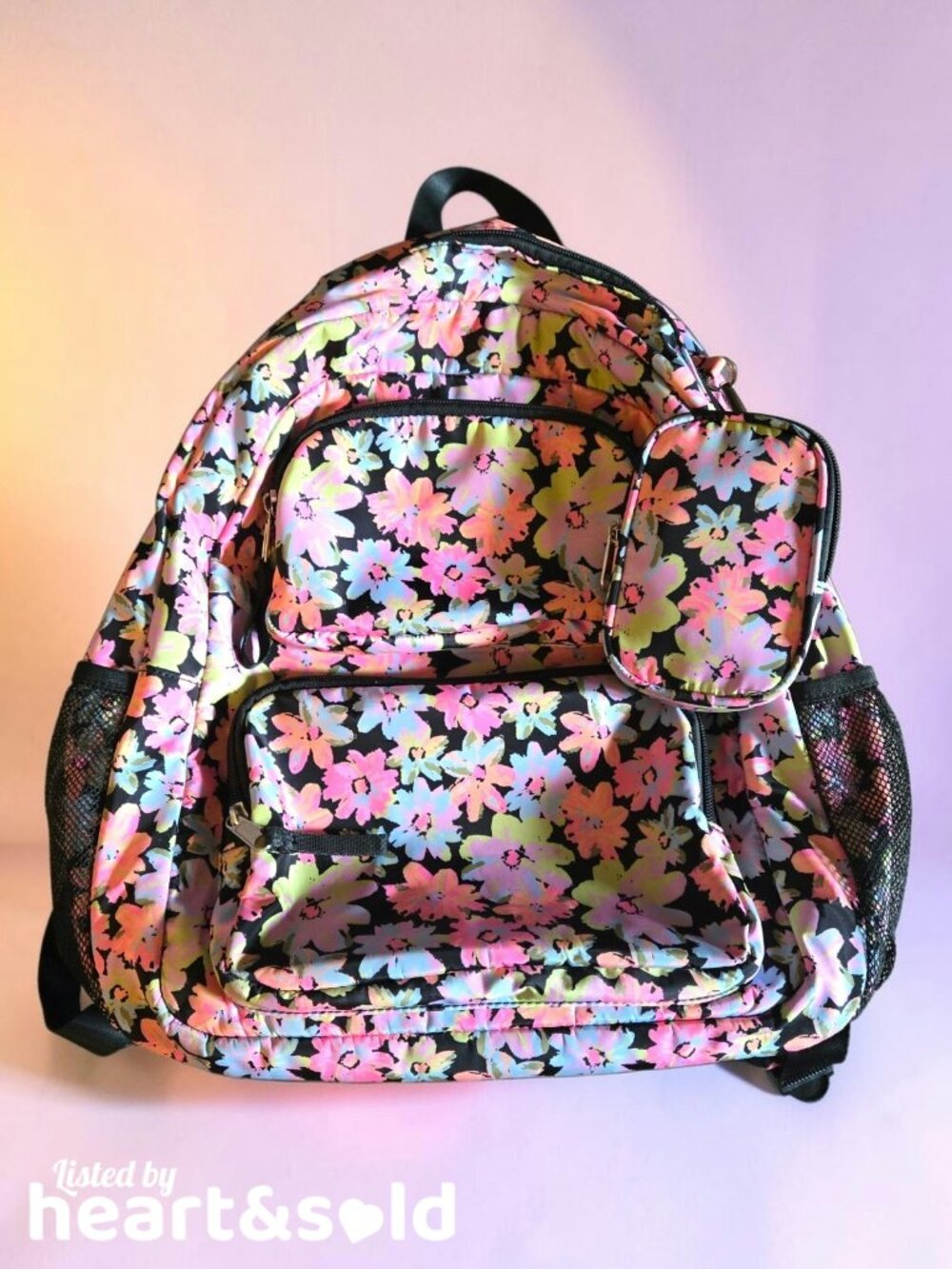 Art Class Neon Floral Backpack